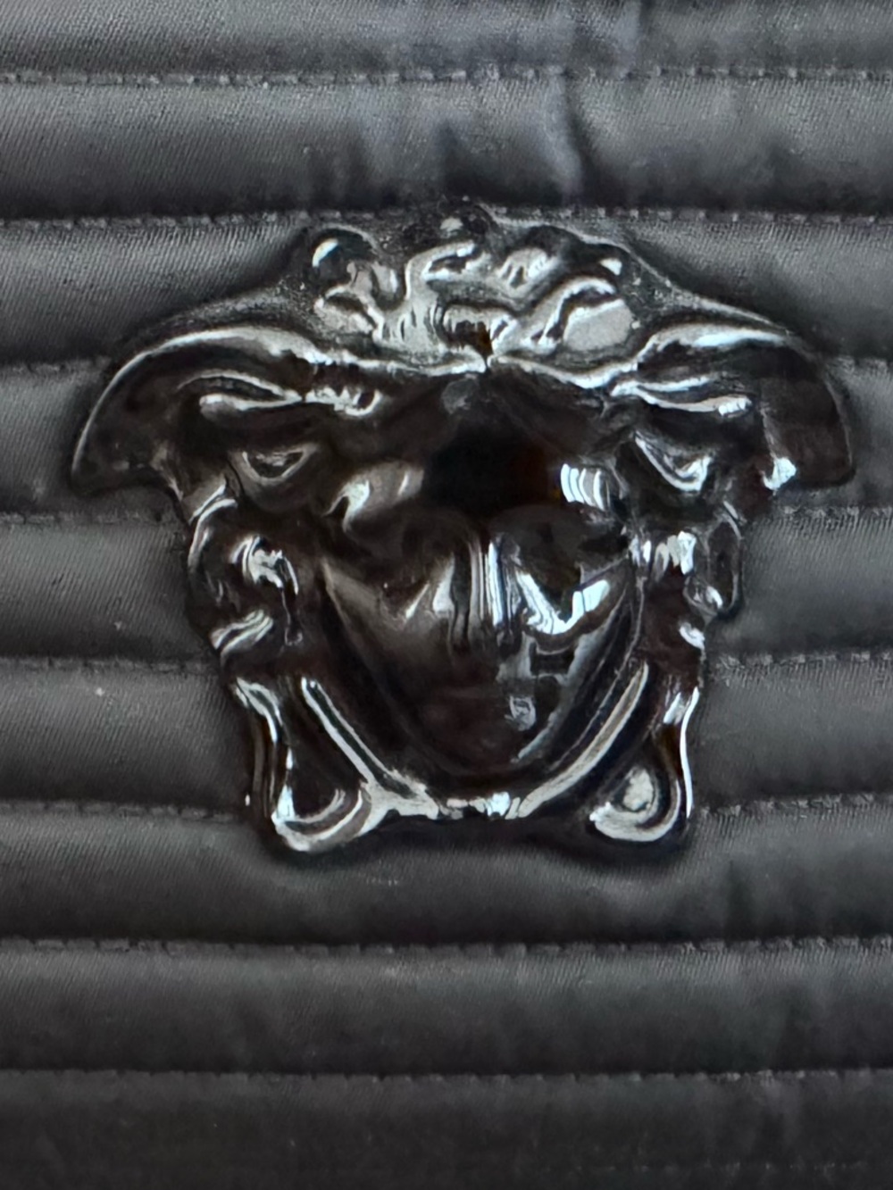 Versace Black Logo Embossed Backpack Panel - Picture 3 of 6